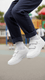 Boys White Velcro School Trainers SK1071
