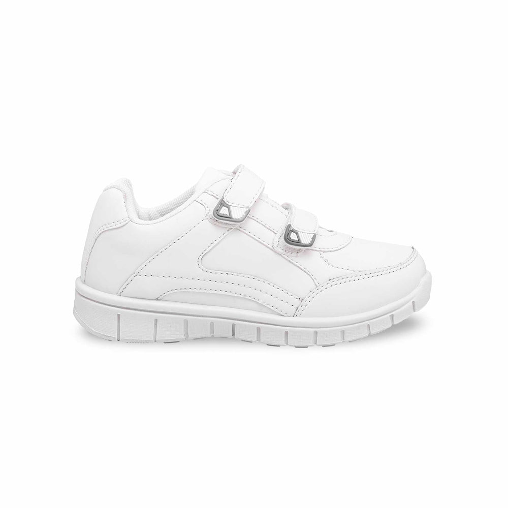 Boys White School Shoes SK1071