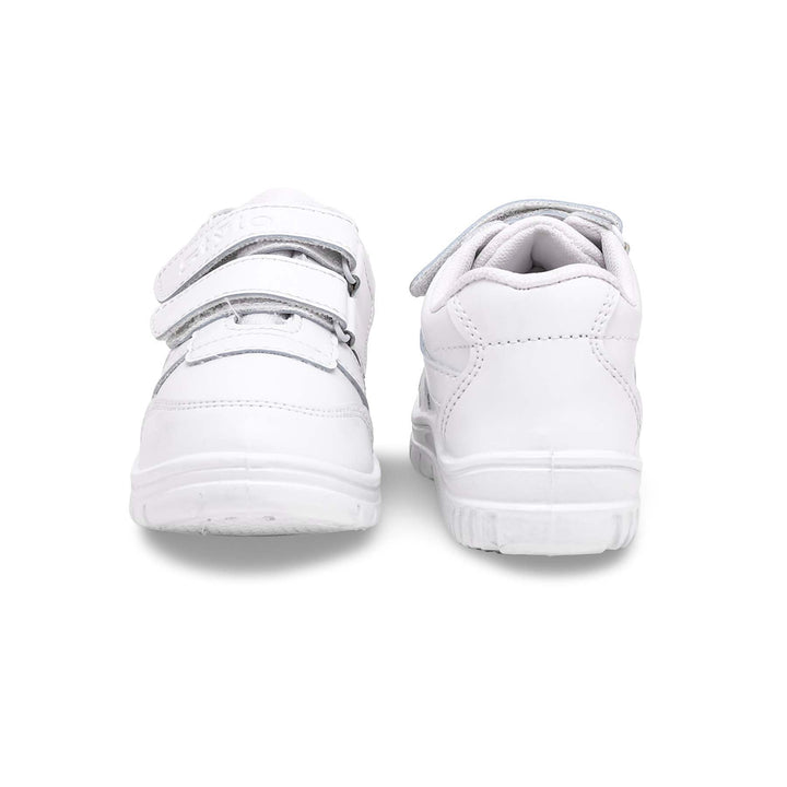 Boys White School Shoes SK1072