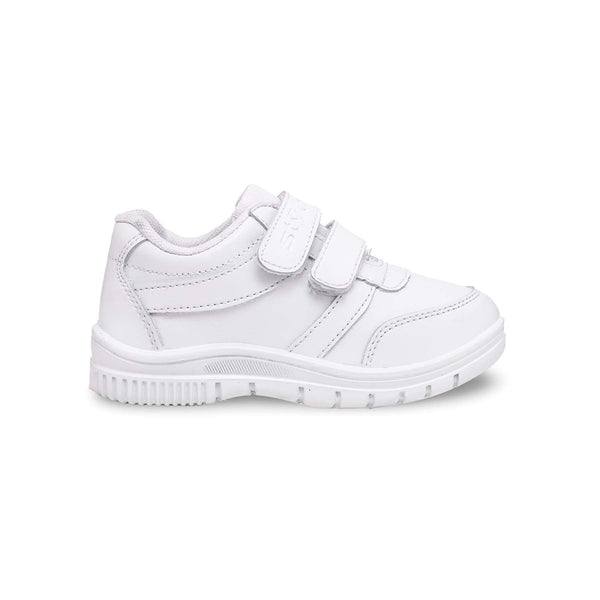 Boys White Sports School Shoes SK1072