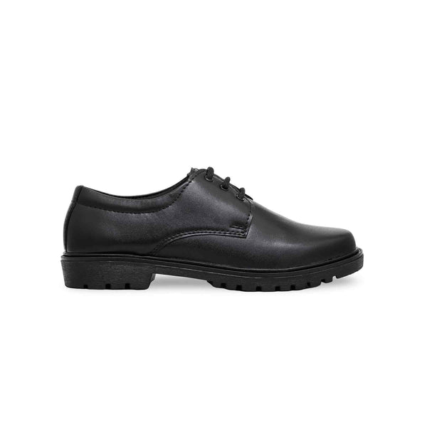 Boys Black Lace Up School Shoes SK1075