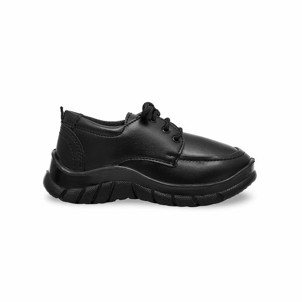 Boys Black Lace Up School Shoes SK1078