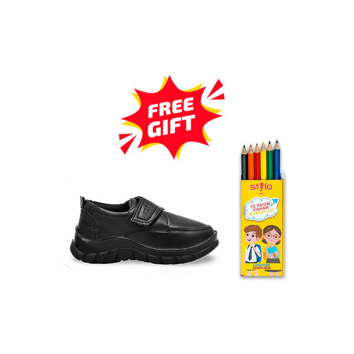 Boys Black School Shoes SK1080