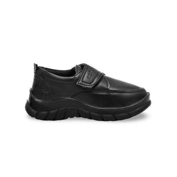 Boys Black Velcro School Shoes SK1080
