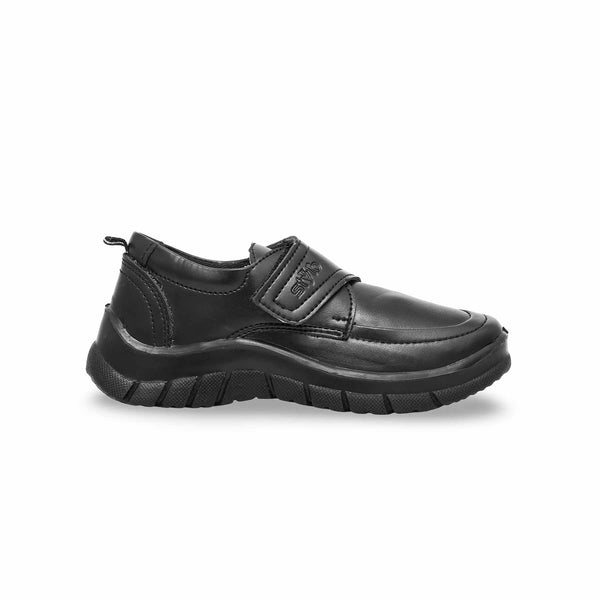 Boys Black Velcro School Shoes SK1081