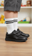 Boys Black Dual Strap School Shoes SK1082