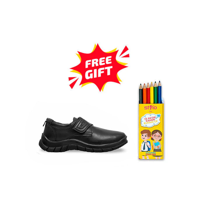 Boys Black School Shoes SK1084