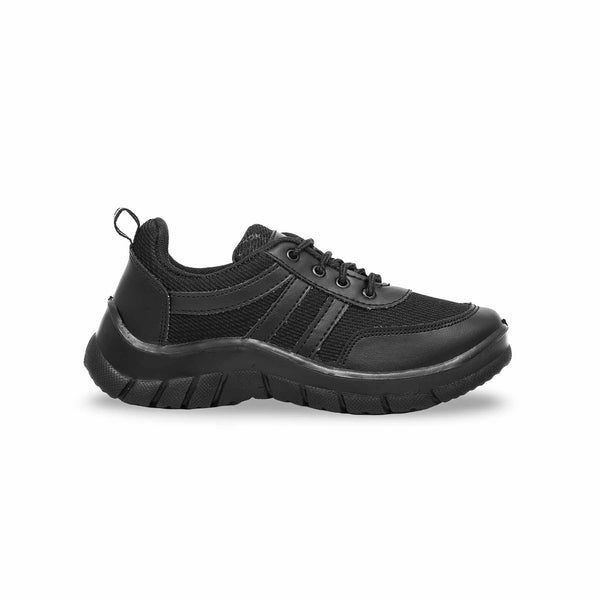 Boys Black Sports School Shoes SK1086