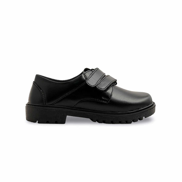 Boys Black Velcro Strap School Shoes SK1093