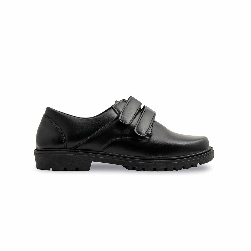 Boys Black Velcro Strap School Shoes SK1094