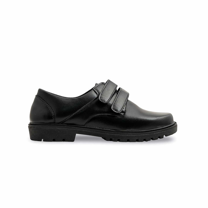 Boys Black Velcro Strap School Shoes SK1094