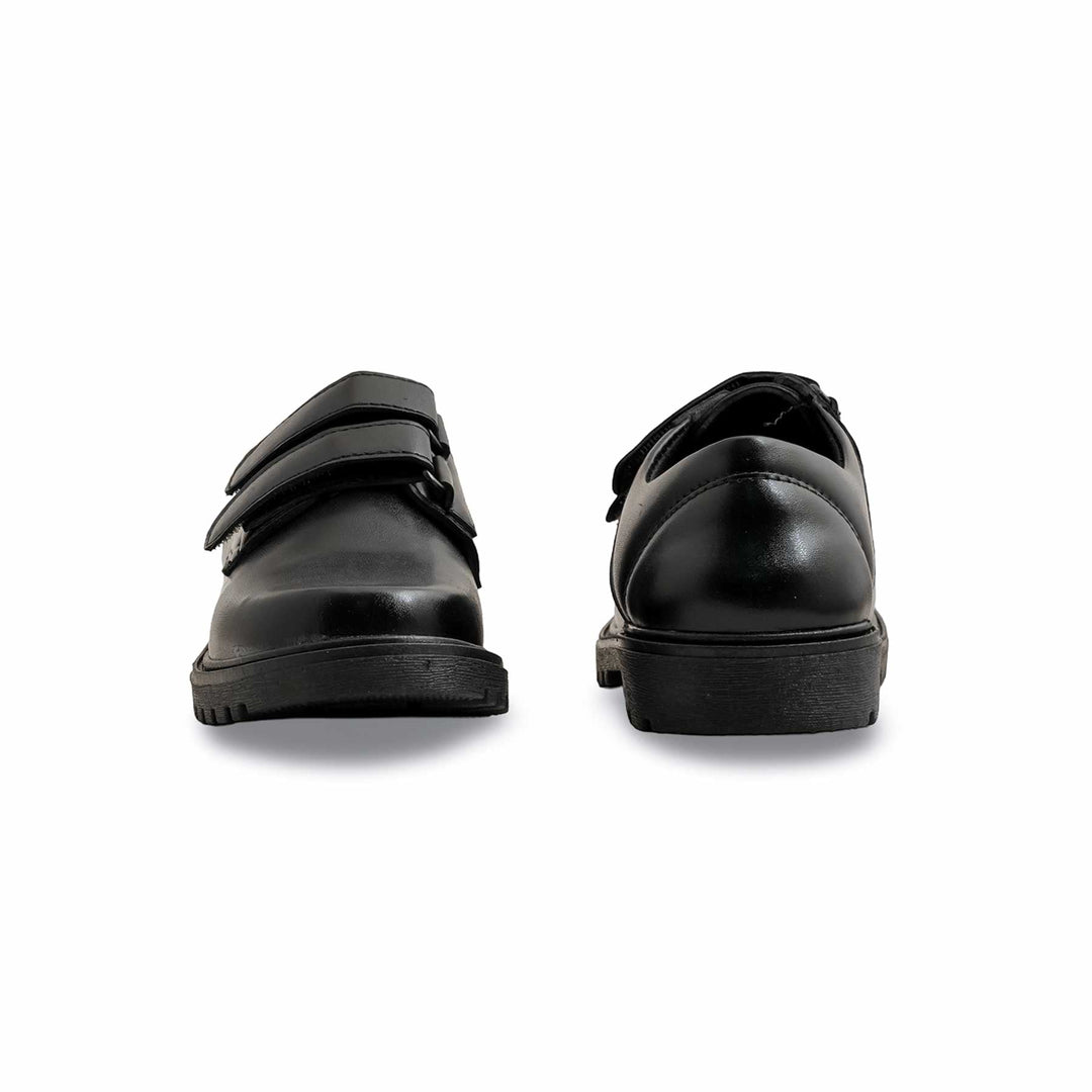 Boys Black Velcro Strap School Shoes SK1094