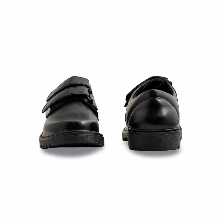 Boys Black Velcro Strap School Shoes SK1094