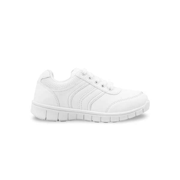 Boys White School Joggers SK1096