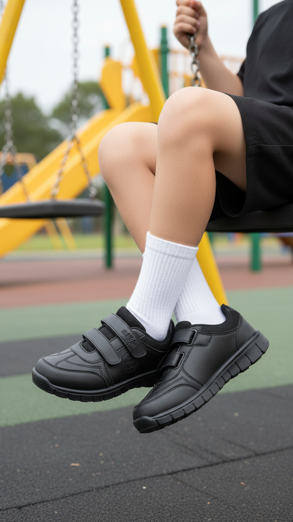 Boys Black Sports School Shoes SK1097