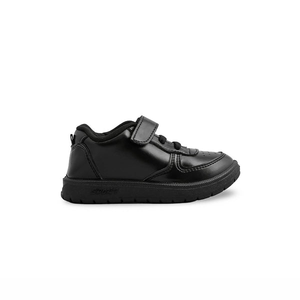 Boys Black Lace Up School Shoes SK1098