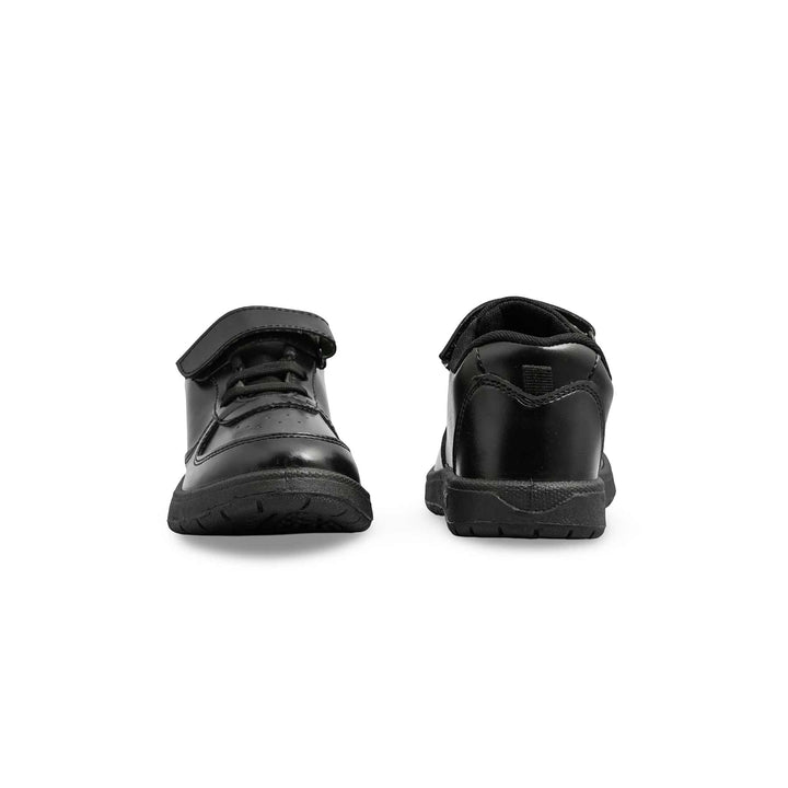 Boys Black Velcro Strap School Shoes SK1099
