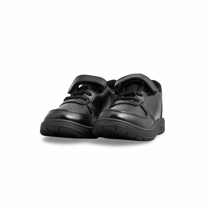 Boys Black Velcro Strap School Shoes SK1099