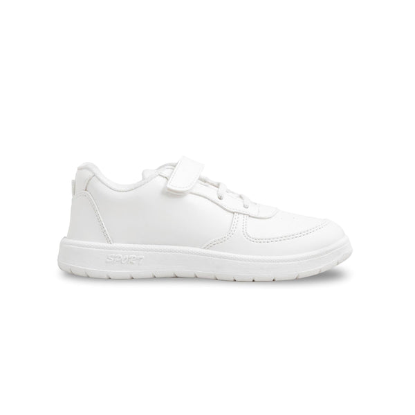Boys White Sports School Shoes SK1099