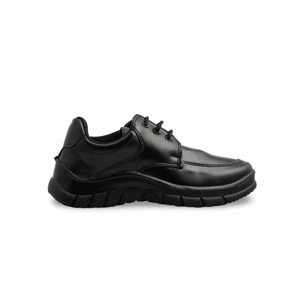 Boys Black Velcro Strap School Shoes SK1103