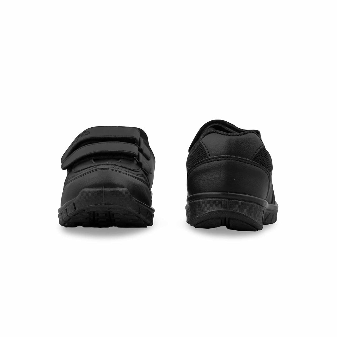 Boys Black Velcro Strap School Shoes SK1104