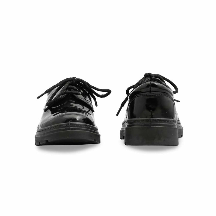 Boys Black Lace Up School Shoes  SK1105