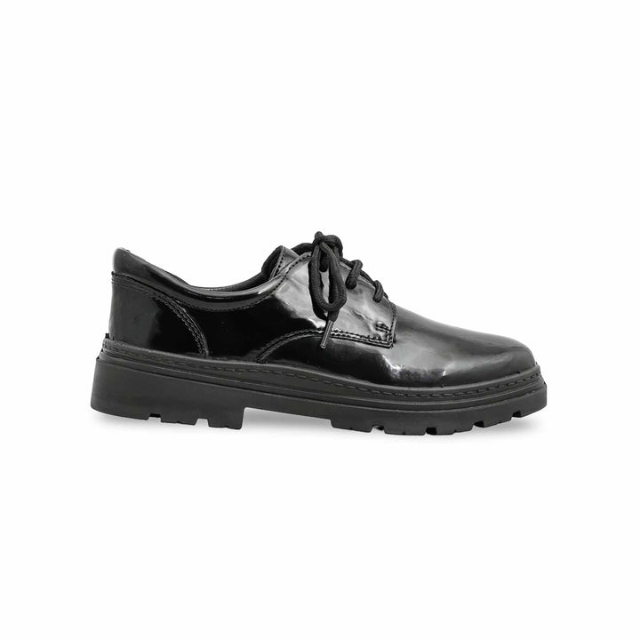 Boys Black Lace Up School Shoes  SK1106