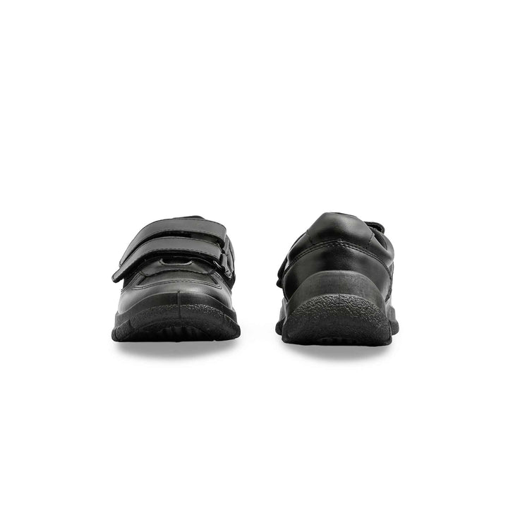 Boys Black Dual Strap Schools Shoes SK1107