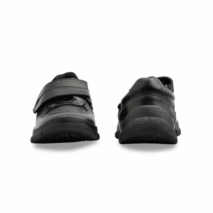 Boys Black Dual Strap School Shoes SK1108