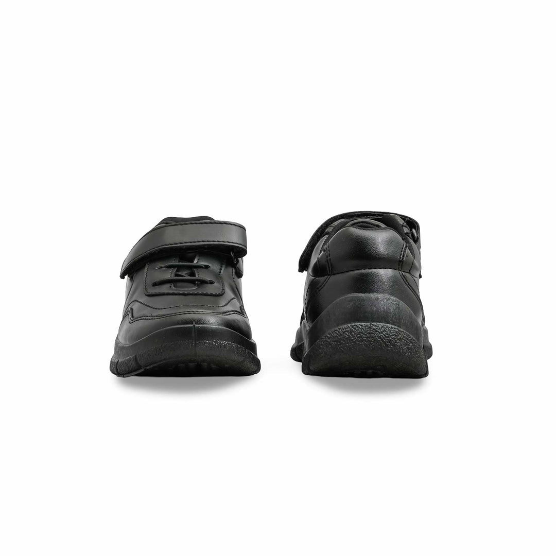 Boys Black Velcro Strap School Shoes SK1109