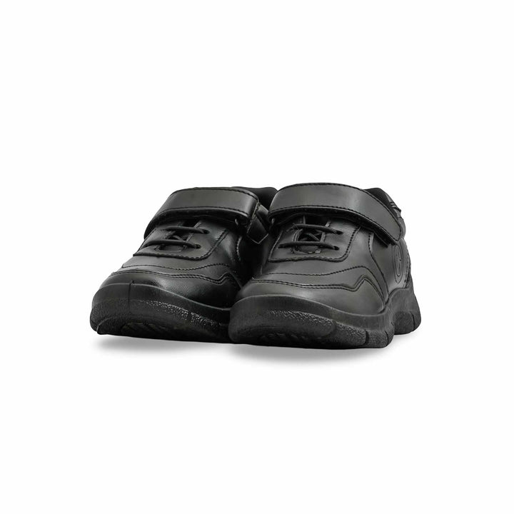 Boys Black Velcro Strap School Shoes SK1109