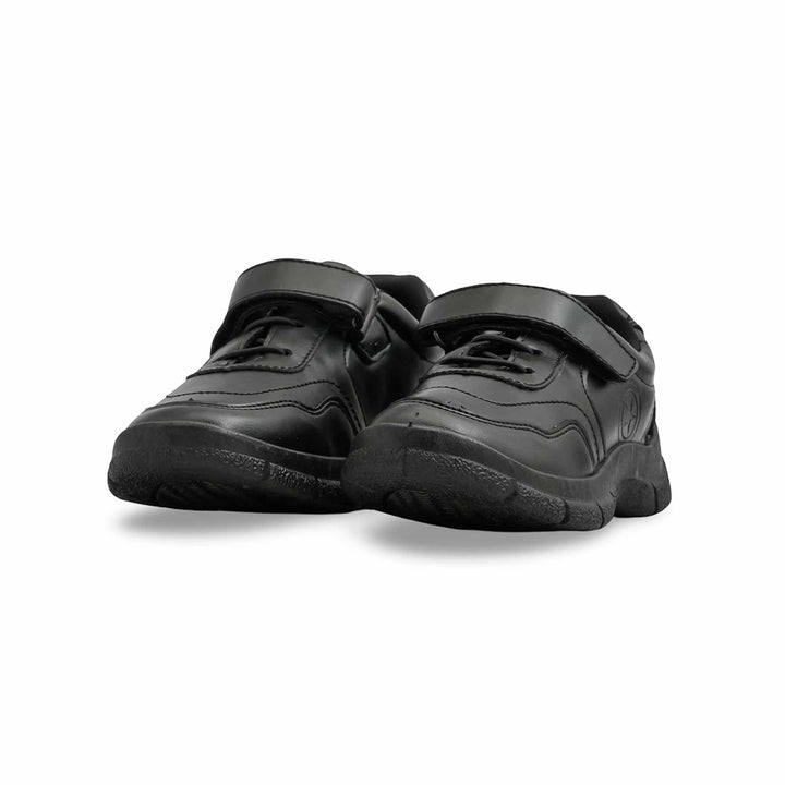 Boys Black Velcro Strap School Shoes SK1110
