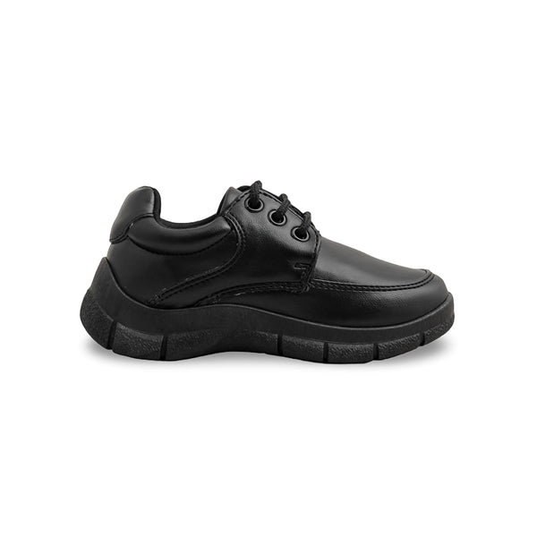 Boys Black Lace Up School Shoes SK1111