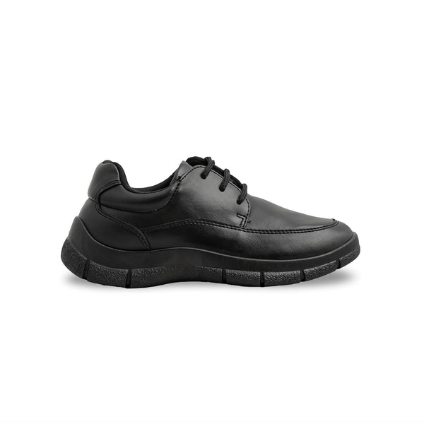Boys Black Lace Up School Shoes SK1114
