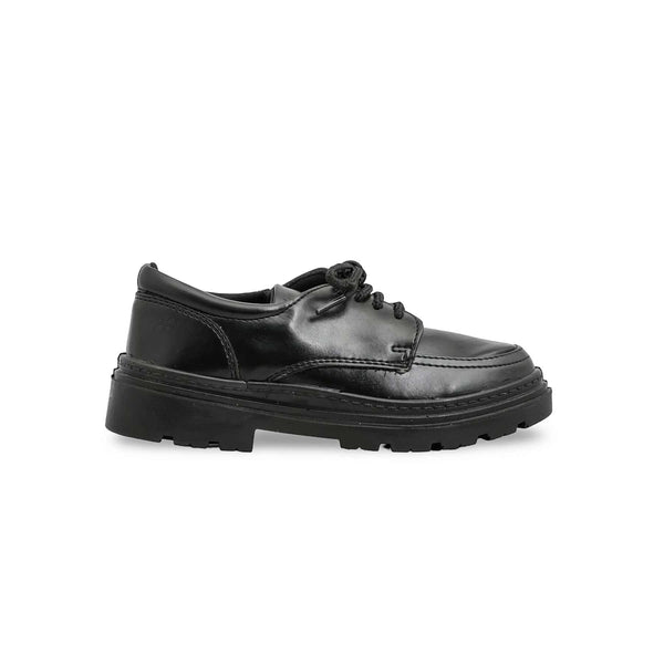 Boys Black Lace Up School Shoes SK1115