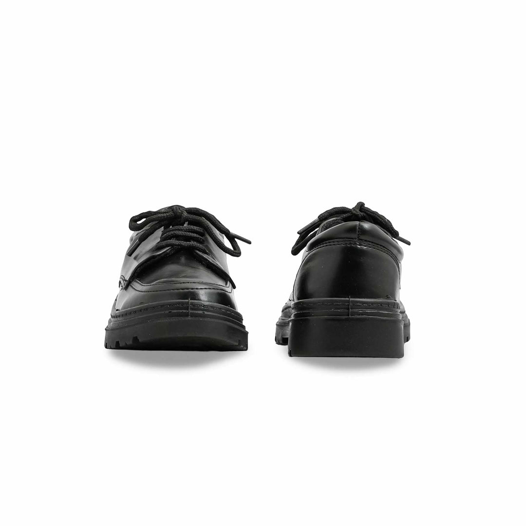 Boys Black Lace Up School Shoes SK1115