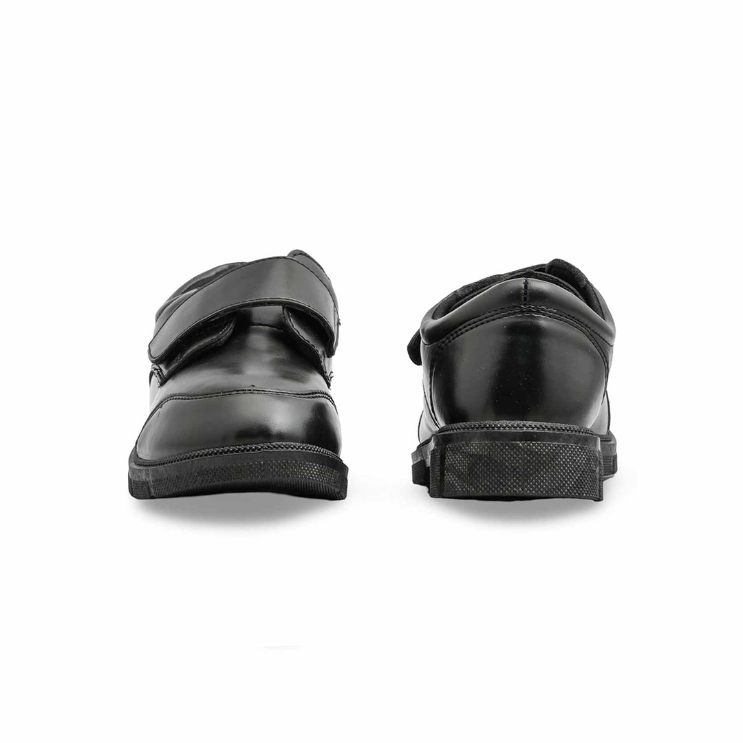 Boys Black Velcro Strap School Shoes SK1117