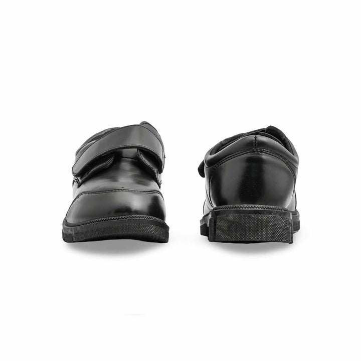 Boys Black Velcro Strap School Shoes SK1117