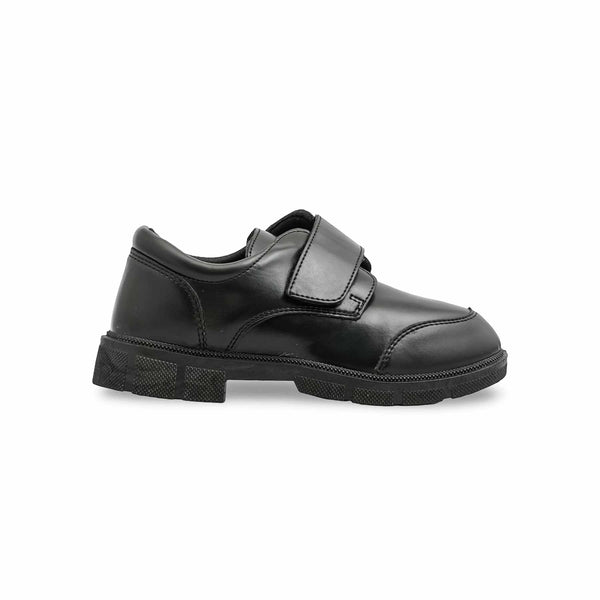 Boys Black Velcro Strap School Shoes SK1117