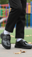 Boys Black Velcro Strap School Shoes SK1118