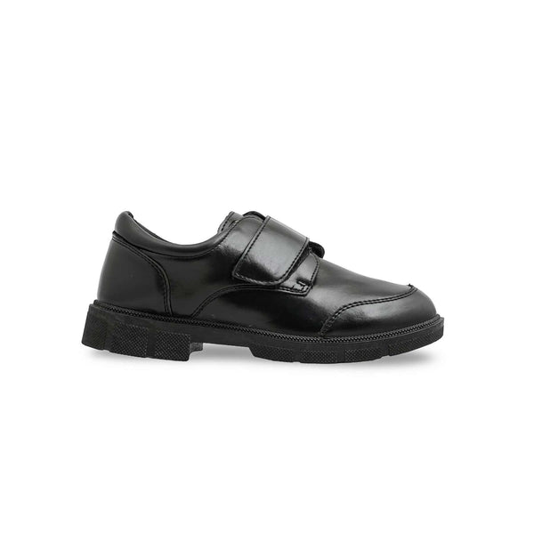Boys Black Velcro Strap School Shoes SK1118