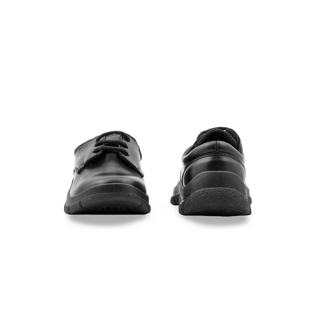 Boys Black Lace Up School Shoes SK1119