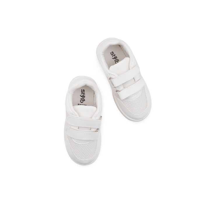Boys White Sports School Shoes SK1121