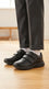 Boys Black Dual Strap School Shoes SK1124