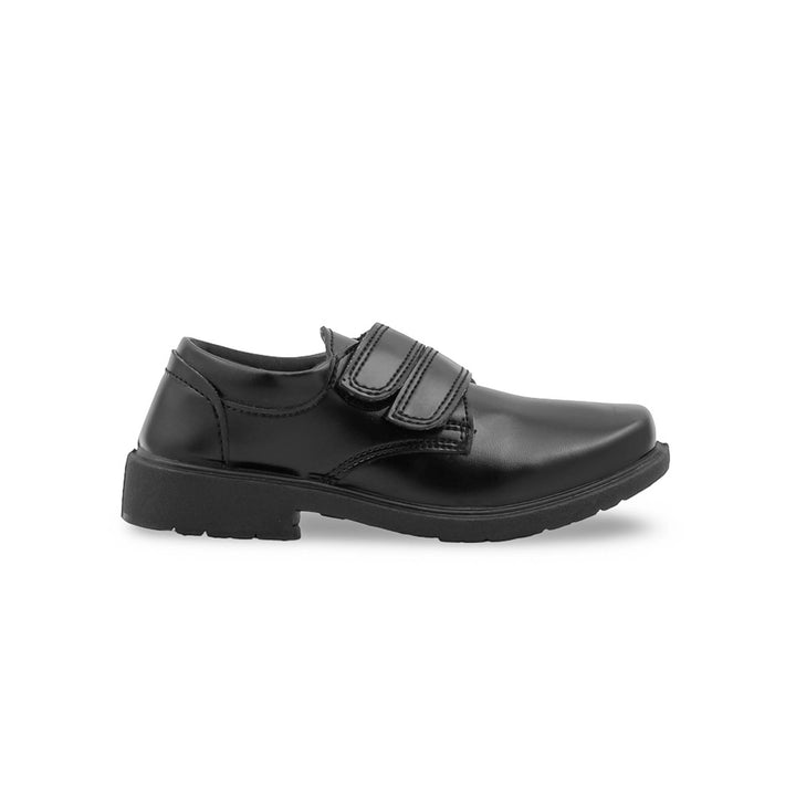Boys Black Dual Strap School Shoes SK1132