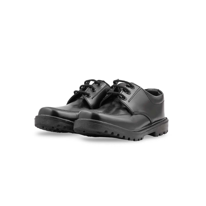 Boys Black Lace Up School Shoes SK1149