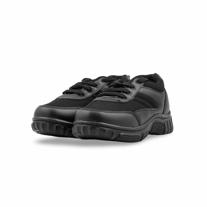 Boys Black Lace Up School Shoes SK1152