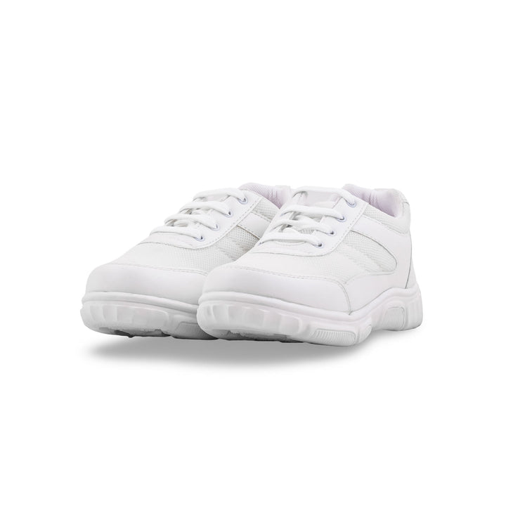 Boys White Sports School Shoes SK1156
