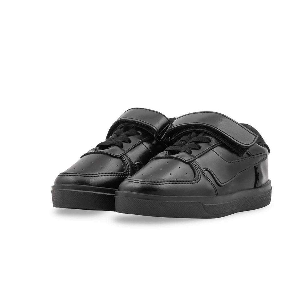 Boys Black Velcro Strap School Shoes SK1158