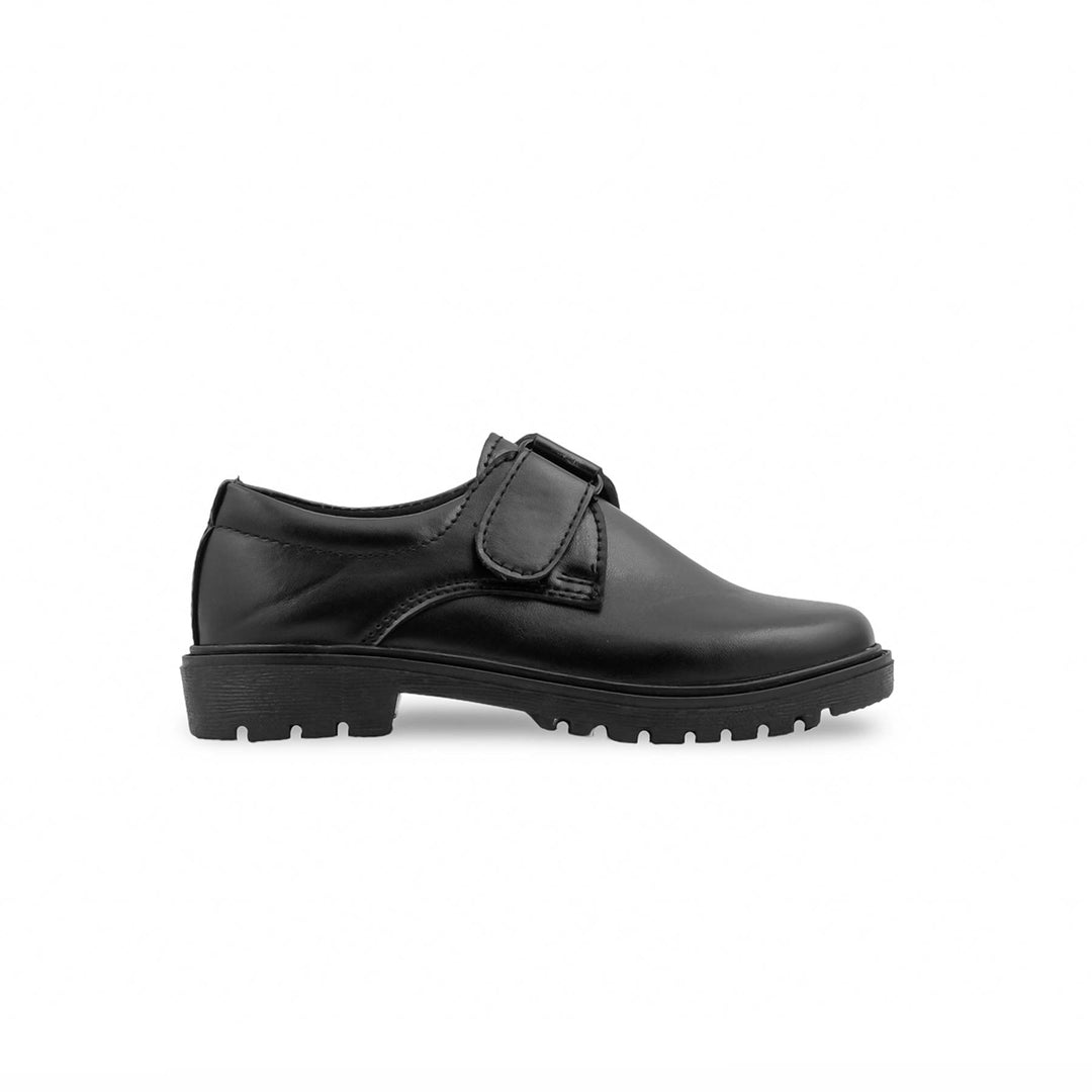 Boys Black Velcro Strap School Shoes SK1161